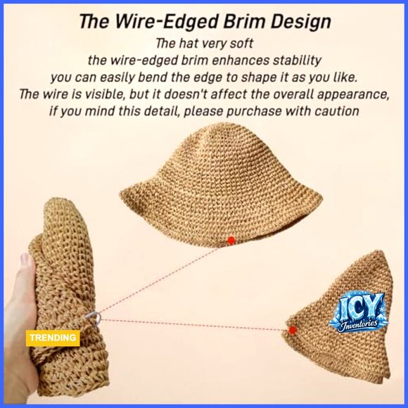Floppy Wide Brim Straw Sun Hat Foldable Packable for Women Travel Beach main image 4